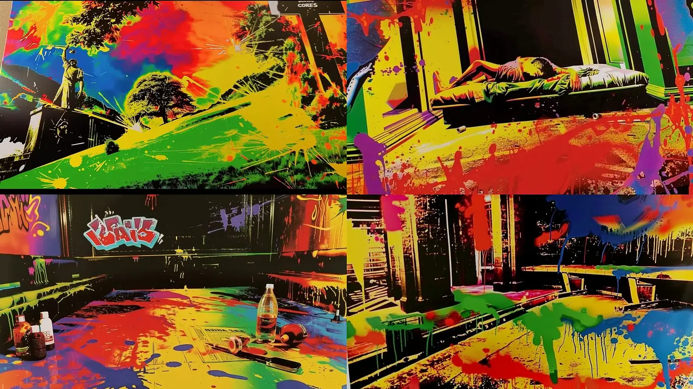 Vibrant Expressionist Urban Dreamscapes - Midjourney sref style