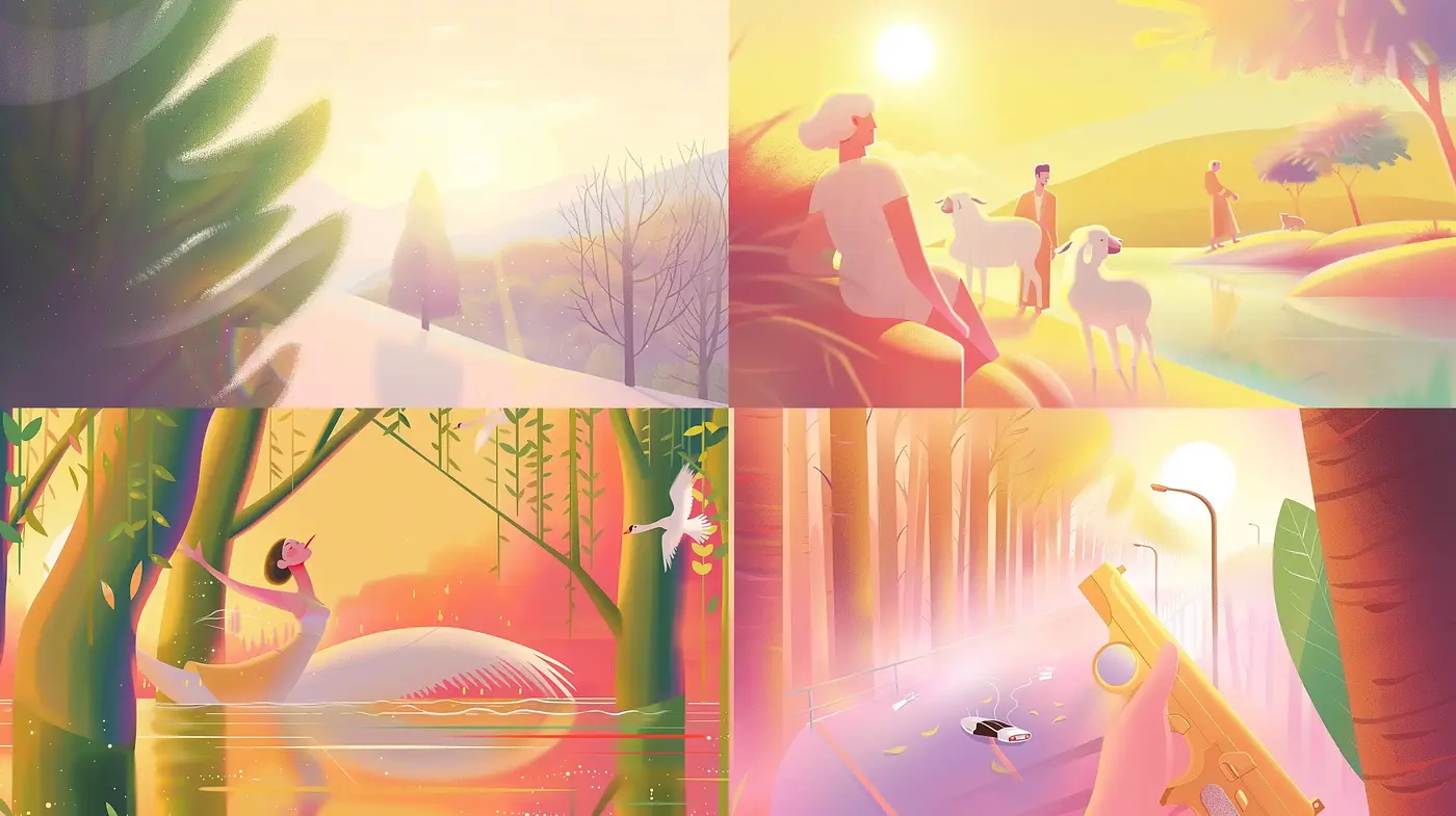Ethereal Dreamscapes: A Collection of Luminous Pastel Visions - Midjourney sref style
