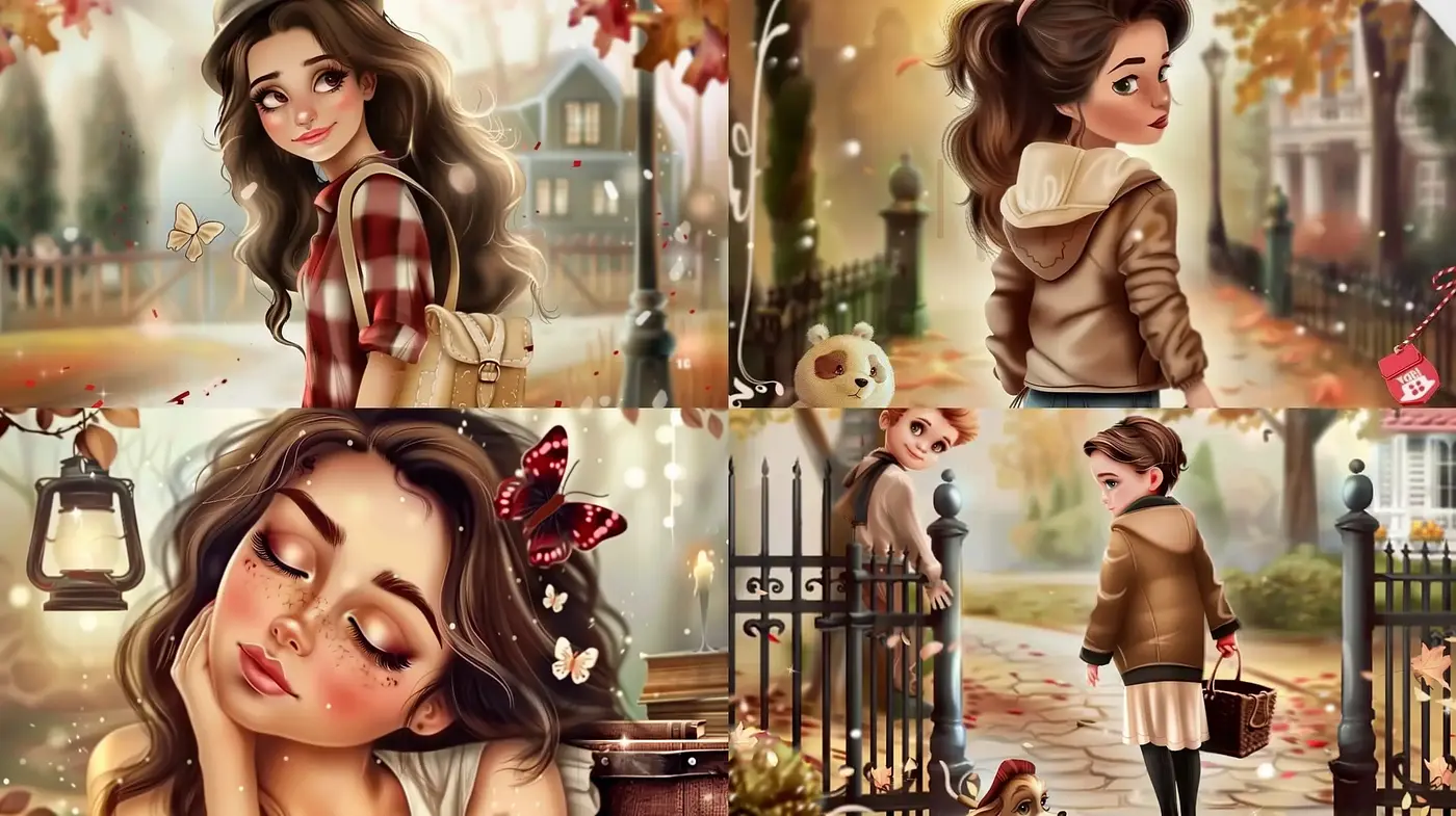 Warm and Enchanted Autumnal Illustrations - Midjourney sref style
