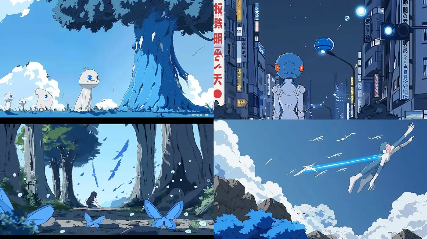 Futuristic and Whimsical Animated Aesthetic with Nature and Technology Fusion - Midjourney sref style