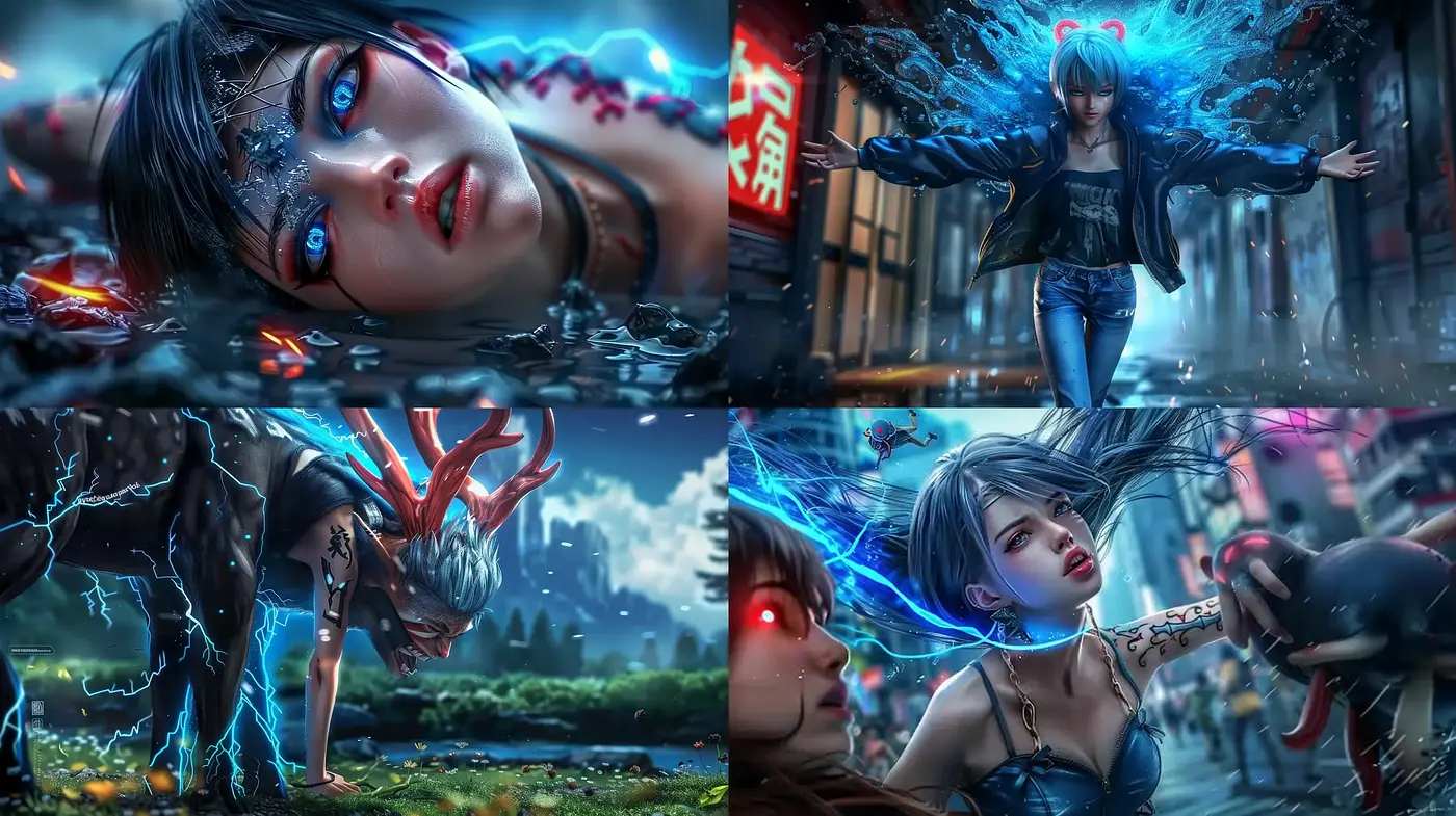 Neon Dystopia: A Cyperpunk Vision with Consistent Elements of Futurism and Surrealism - Midjourney sref style