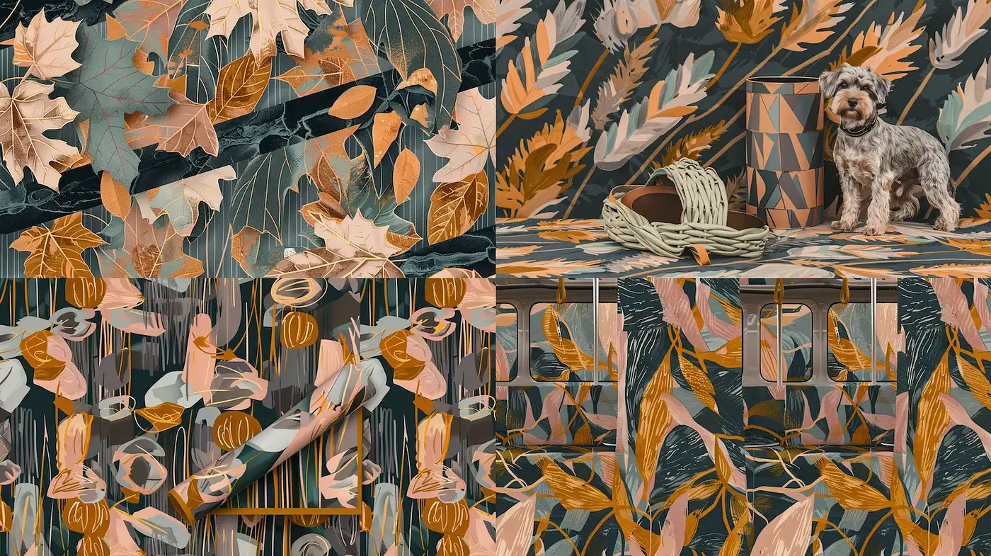 Whimsical and Textured Nature-Inspired Design with a Cozy Vibe - Midjourney sref style