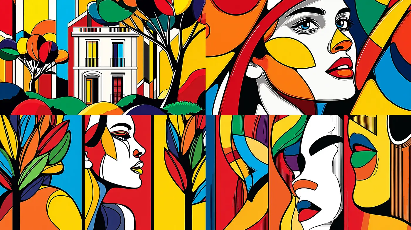 Vibrant and Bold Artistic Expression with a Pop Art Influence - Midjourney sref style