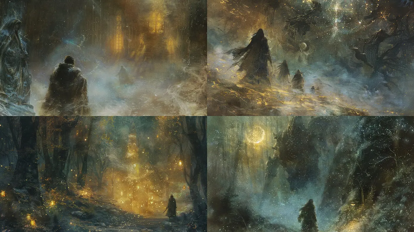 Mystical Ambience of Ethereal Light and Shadow - Midjourney sref style