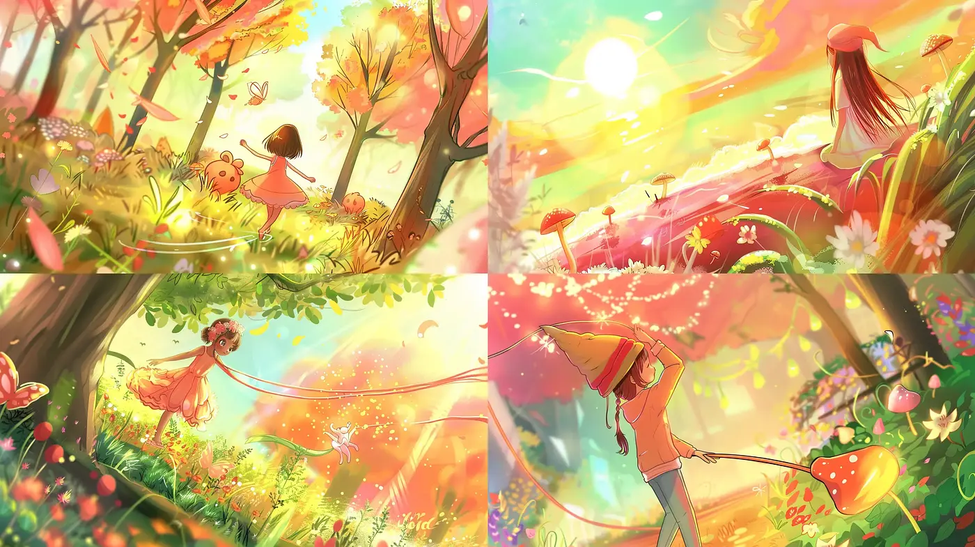 Luminous Enchanted Forest Dreamscape - Midjourney sref style