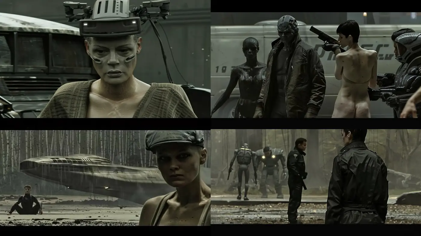 Post-Apocalyptic Cinematic Artistry with a Desolate and Gritty Essence - Midjourney sref style