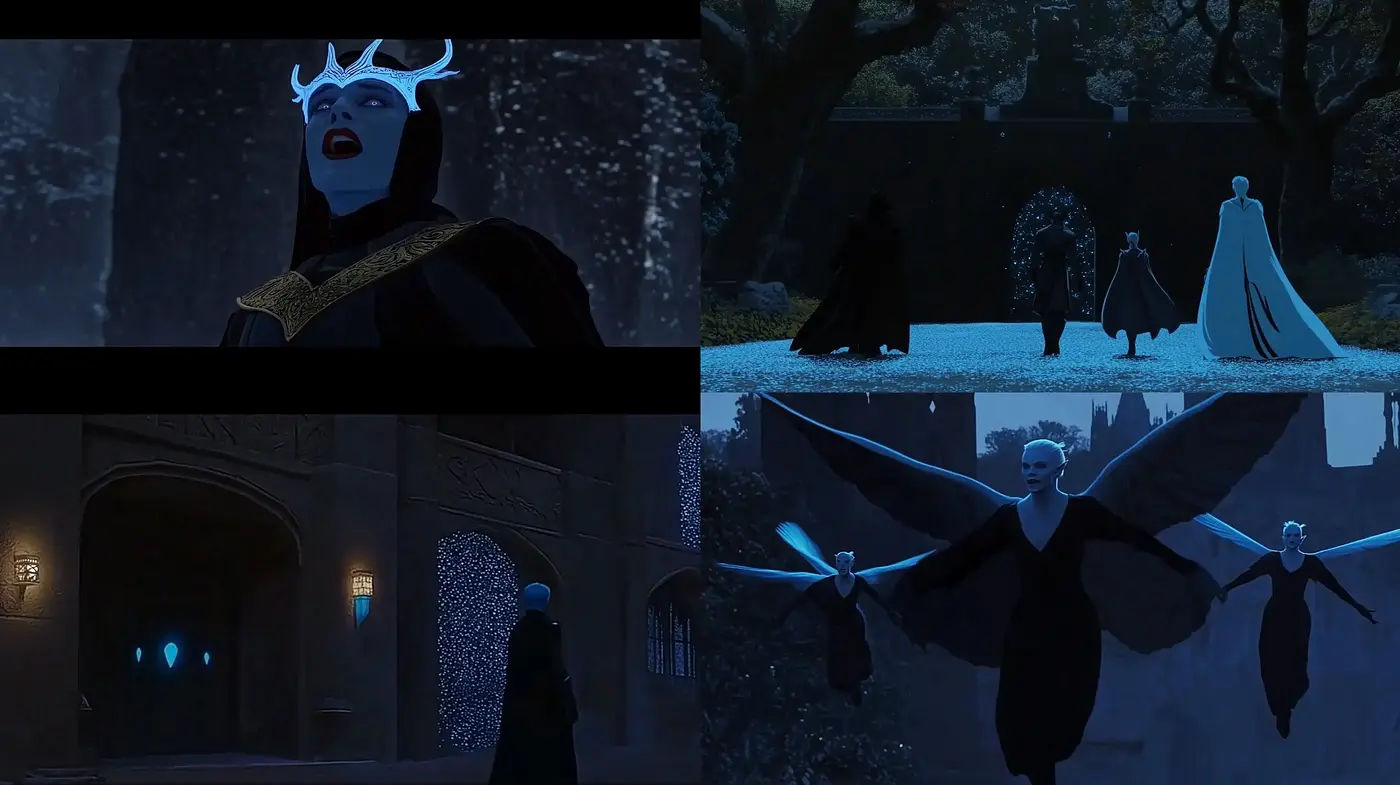 Nocturnal Elegance: A Study in Monochromatic Mystery and Style - Midjourney sref style