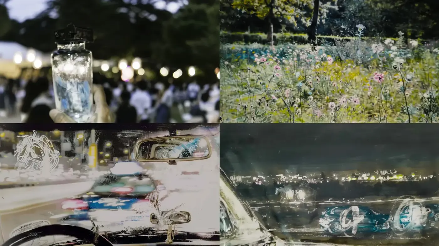 Impressionistic Urban Reflections with Nature - Midjourney sref style