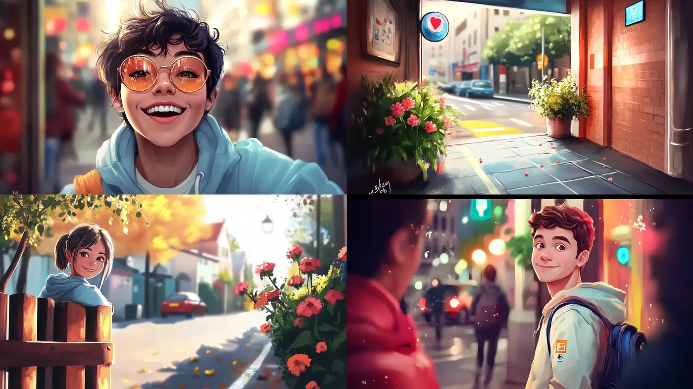 Warm and Vivid Digital Illustrative Style with a Cinematic Glow - Midjourney sref style