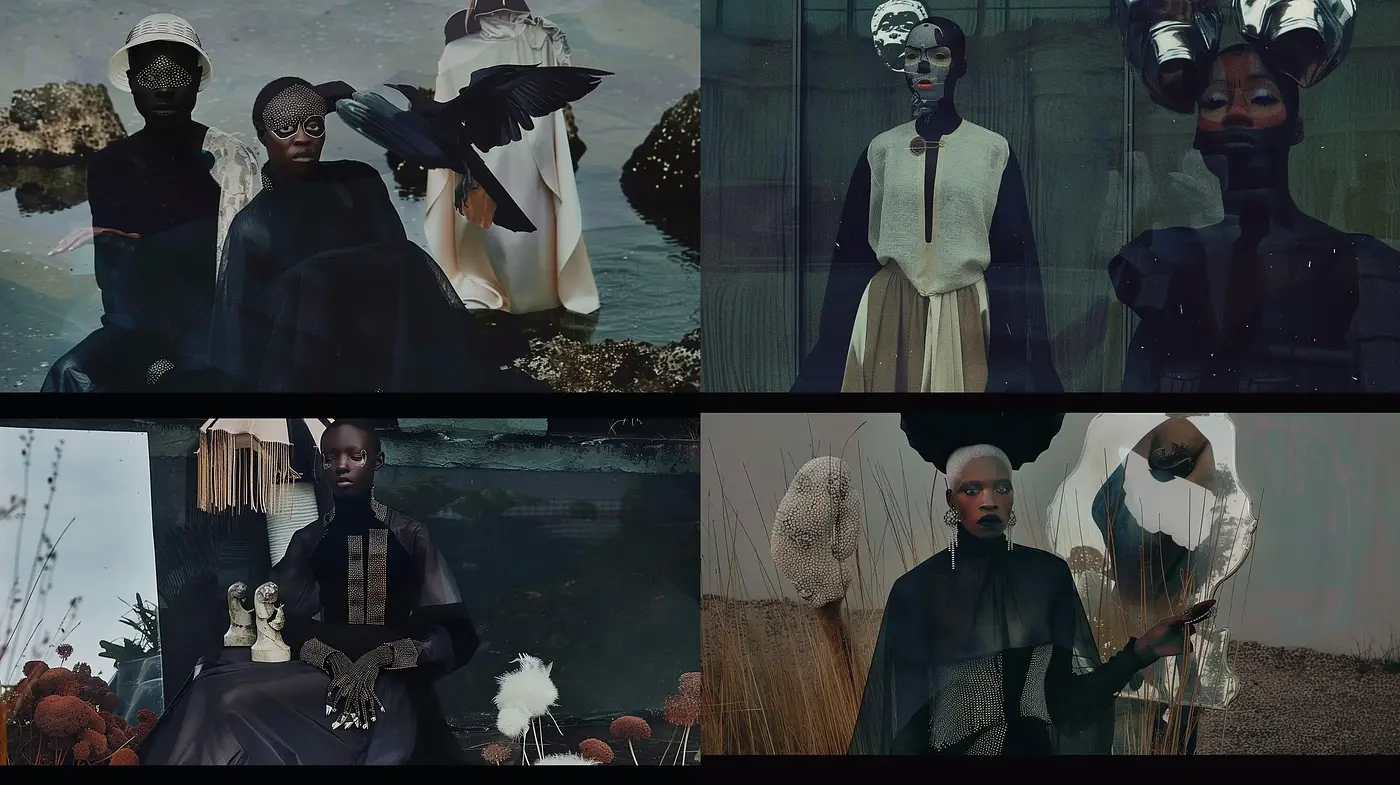 Surreal Anthropomorphic Fusion with a Haunting Vintage Essence - Midjourney sref style