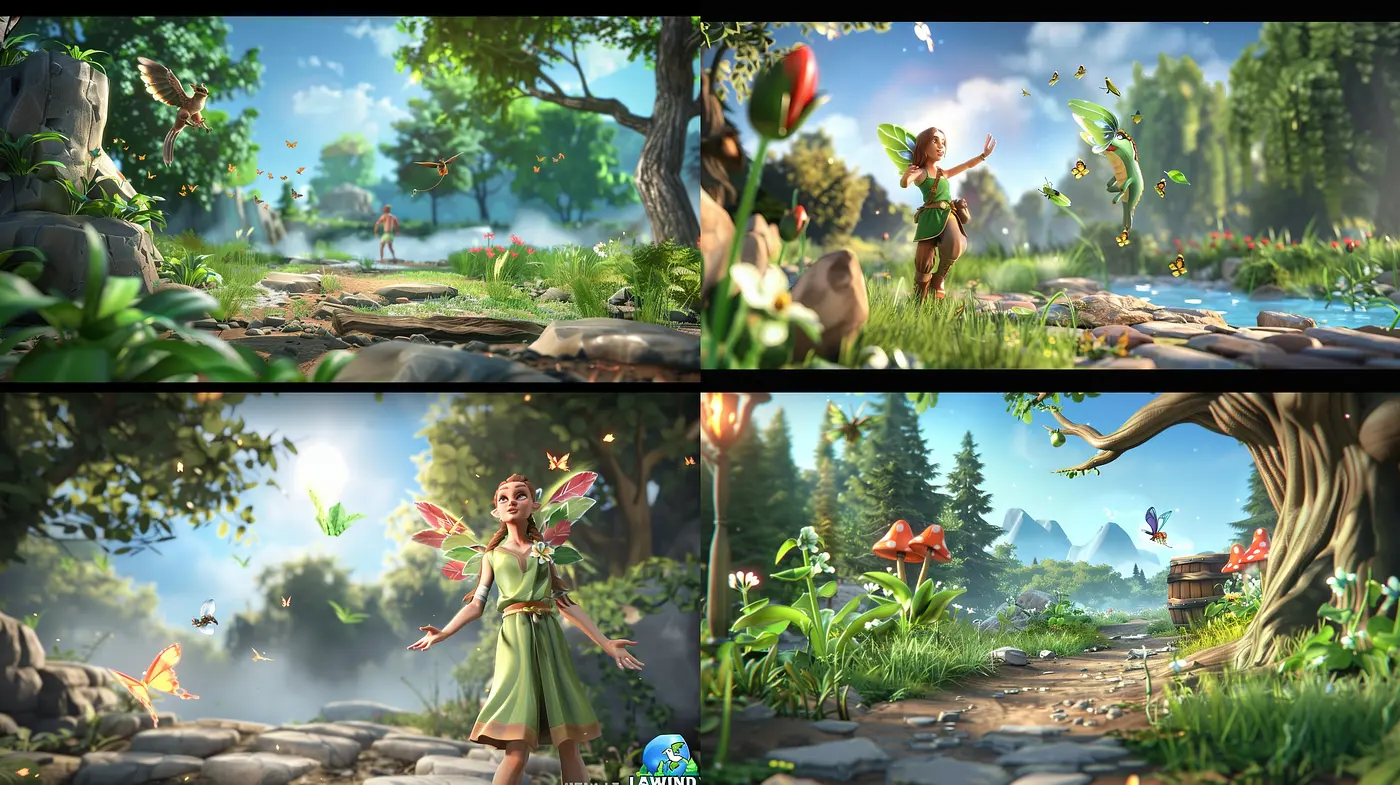 Enchanted Forest Whimsy: A Fusion of Vivid Colors and Dreamlike Textures - Midjourney sref style