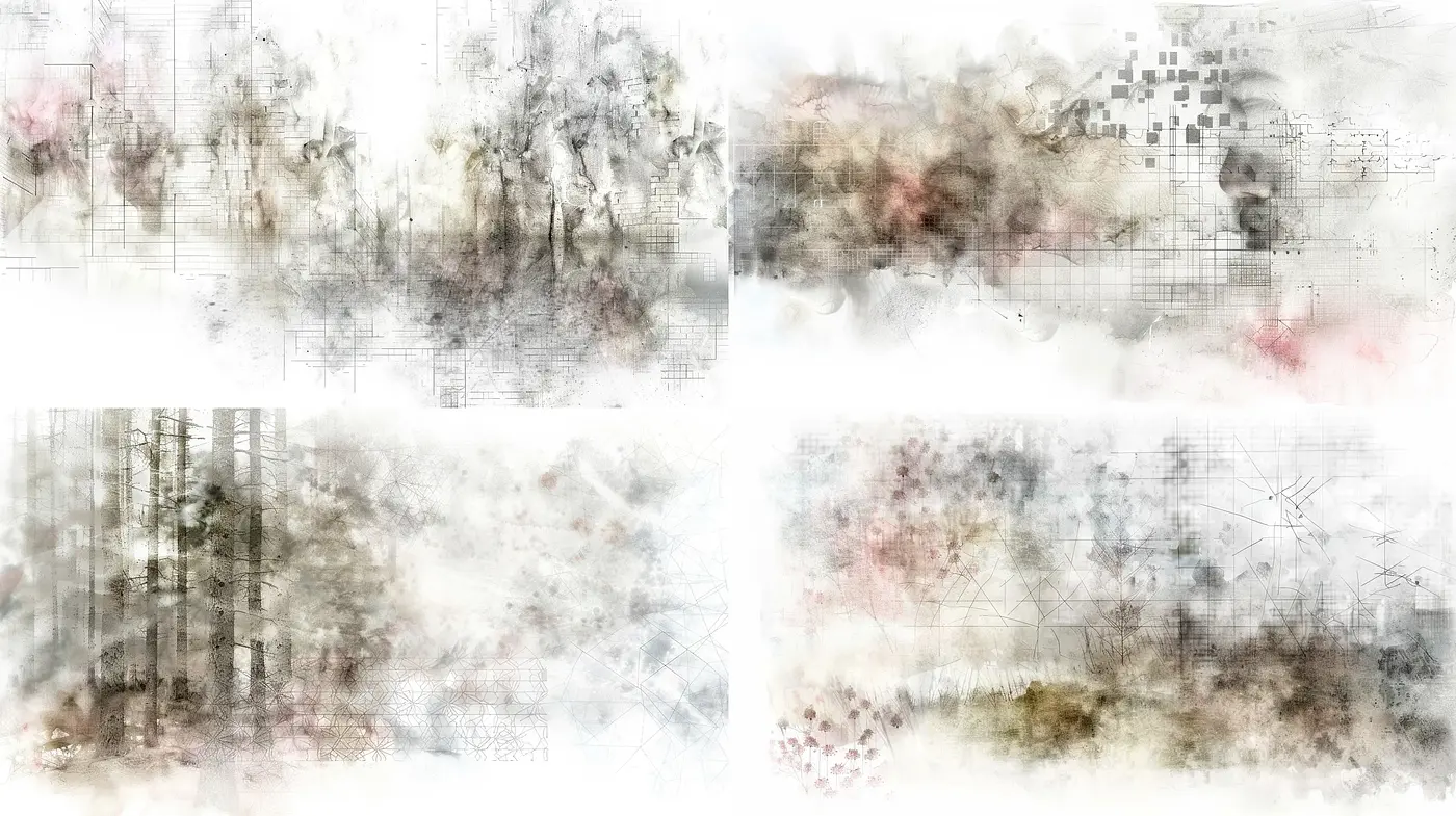 Ethereal Watercolor Dreamscape Fusion - Midjourney sref style