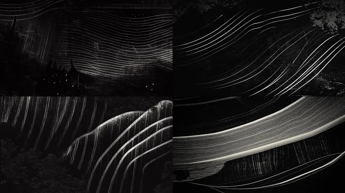 Monochromatic Whispers of Abstract Expressionism - Midjourney sref style
