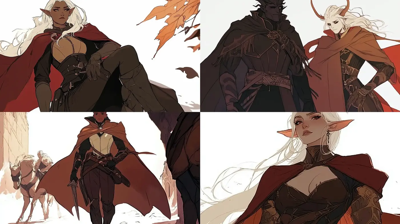 Ethereal Elegance in Stylized Fantasy Illustration - Midjourney sref style