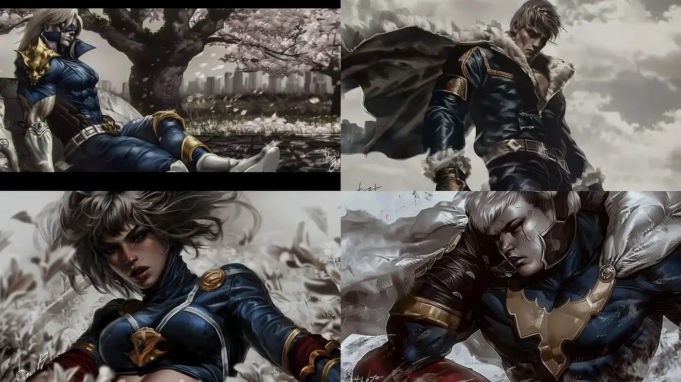 Dynamic and Dramatic Digital Fantasy Art with a Touch of Realism - Midjourney sref style