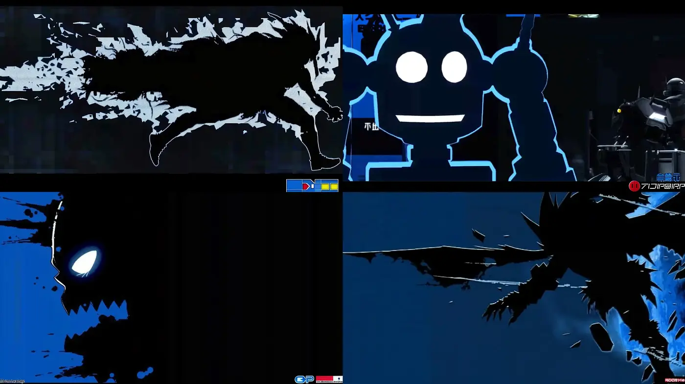 Luminous Contours and Dynamic Shadows: A Study in Stark Contrast and Energetic Forms - Midjourney sref style