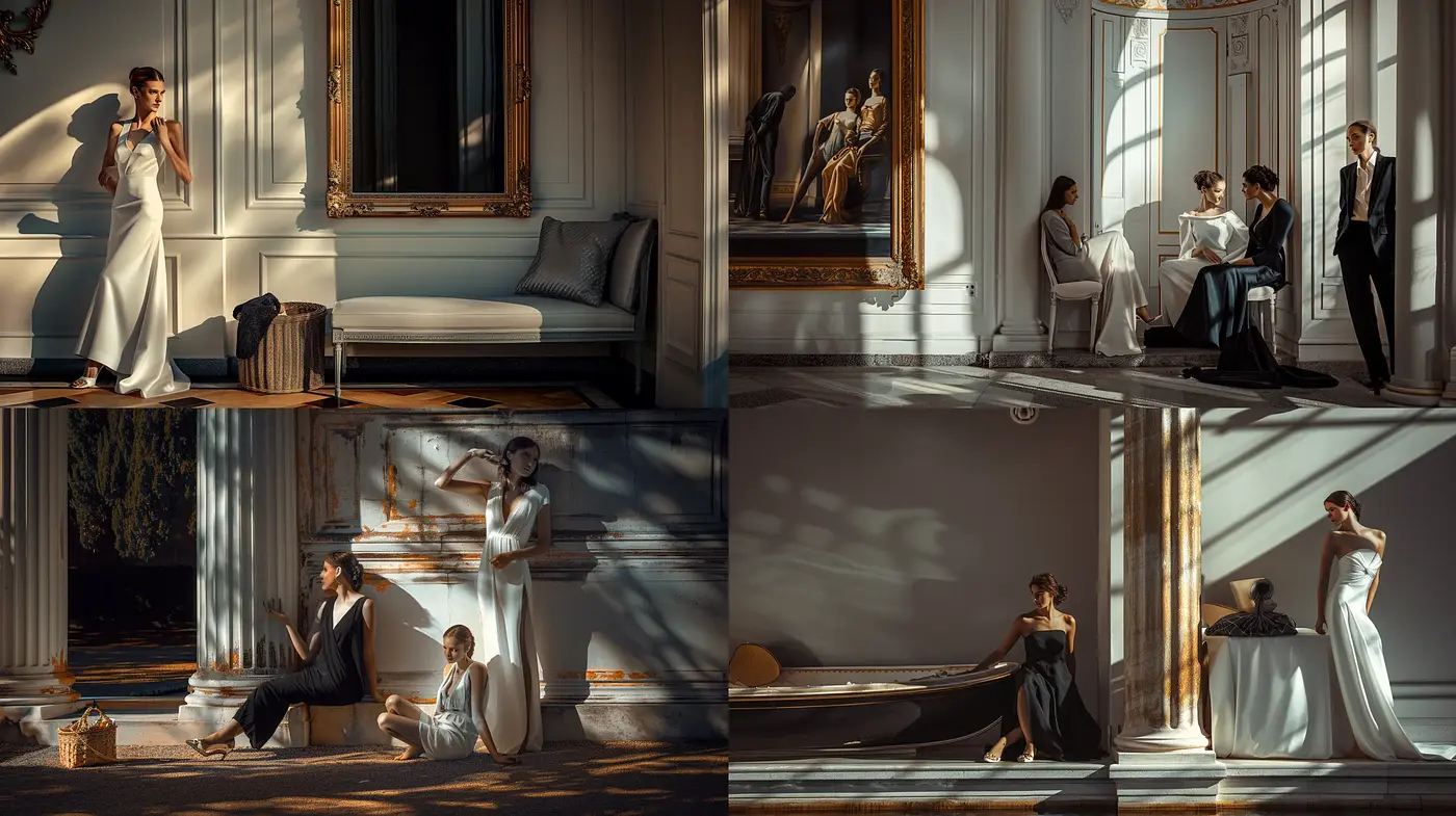 Elegance and Melancholy: A Luminous Cinematic Serenade - Midjourney sref style