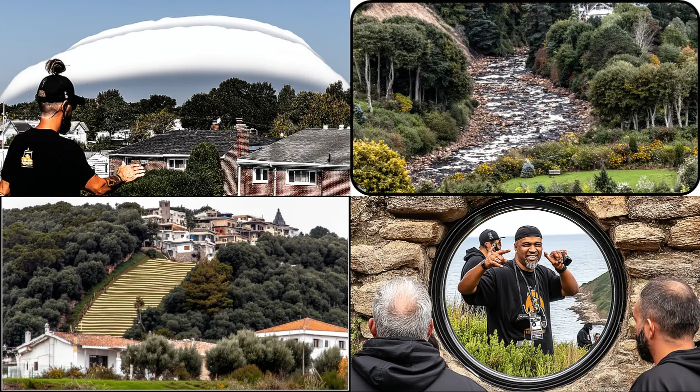 Ethereal Landscapes with Organic Views and Urban Elements - Midjourney sref style