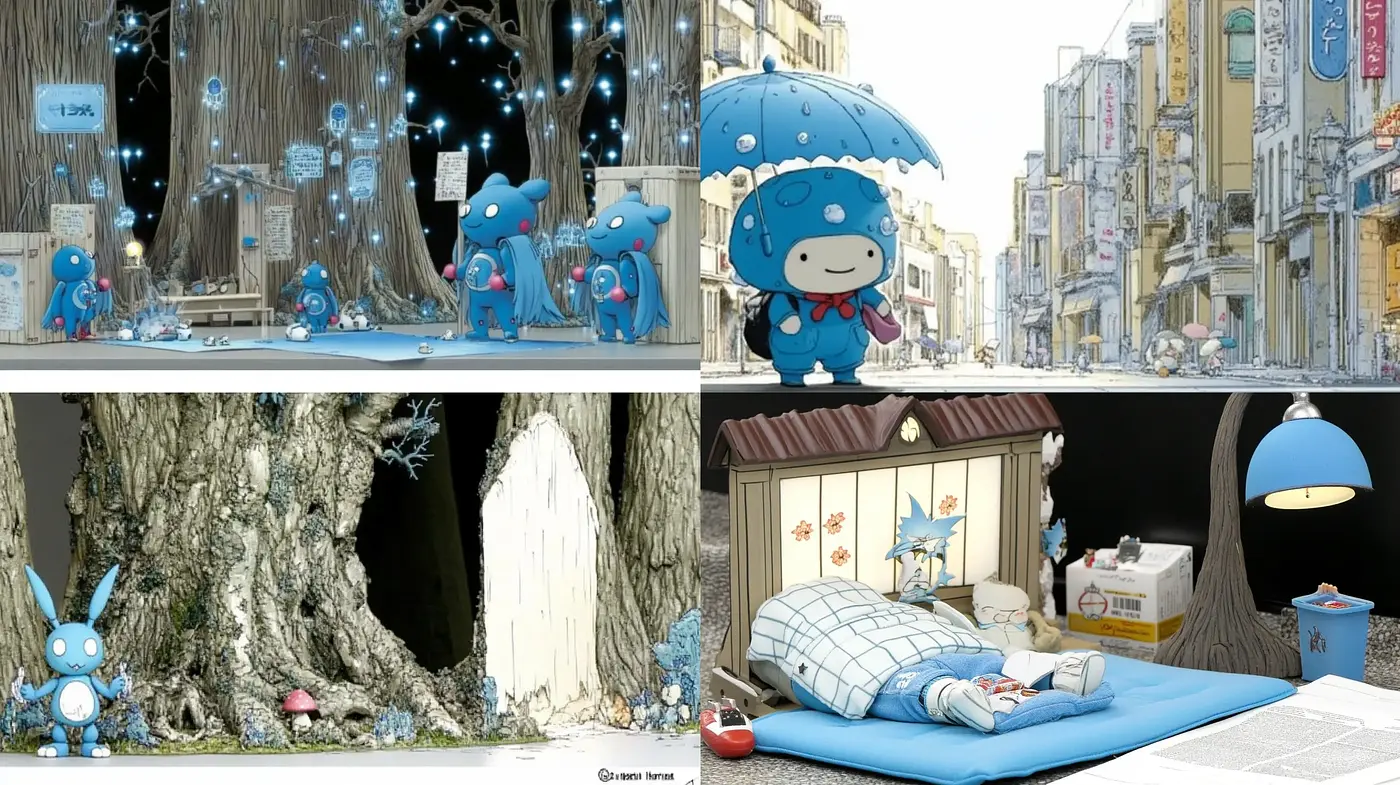 Whimsical Anime-Inspired Dreamscapes with Consistent Character Design - Midjourney sref style