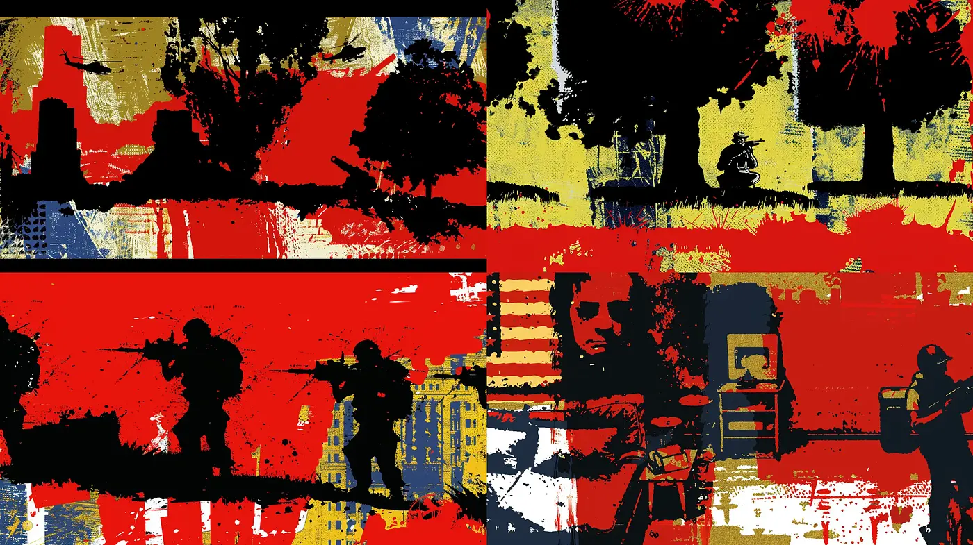 Abstract Expressionism with Bold Textural Contrasts - Midjourney sref style