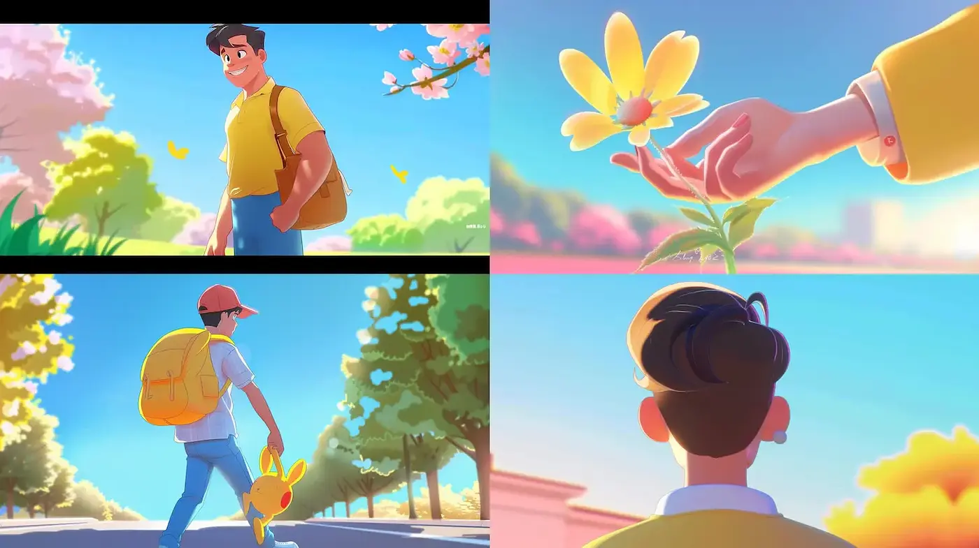 Whimsical and Lively Animation with Playful Vibes - Midjourney sref style