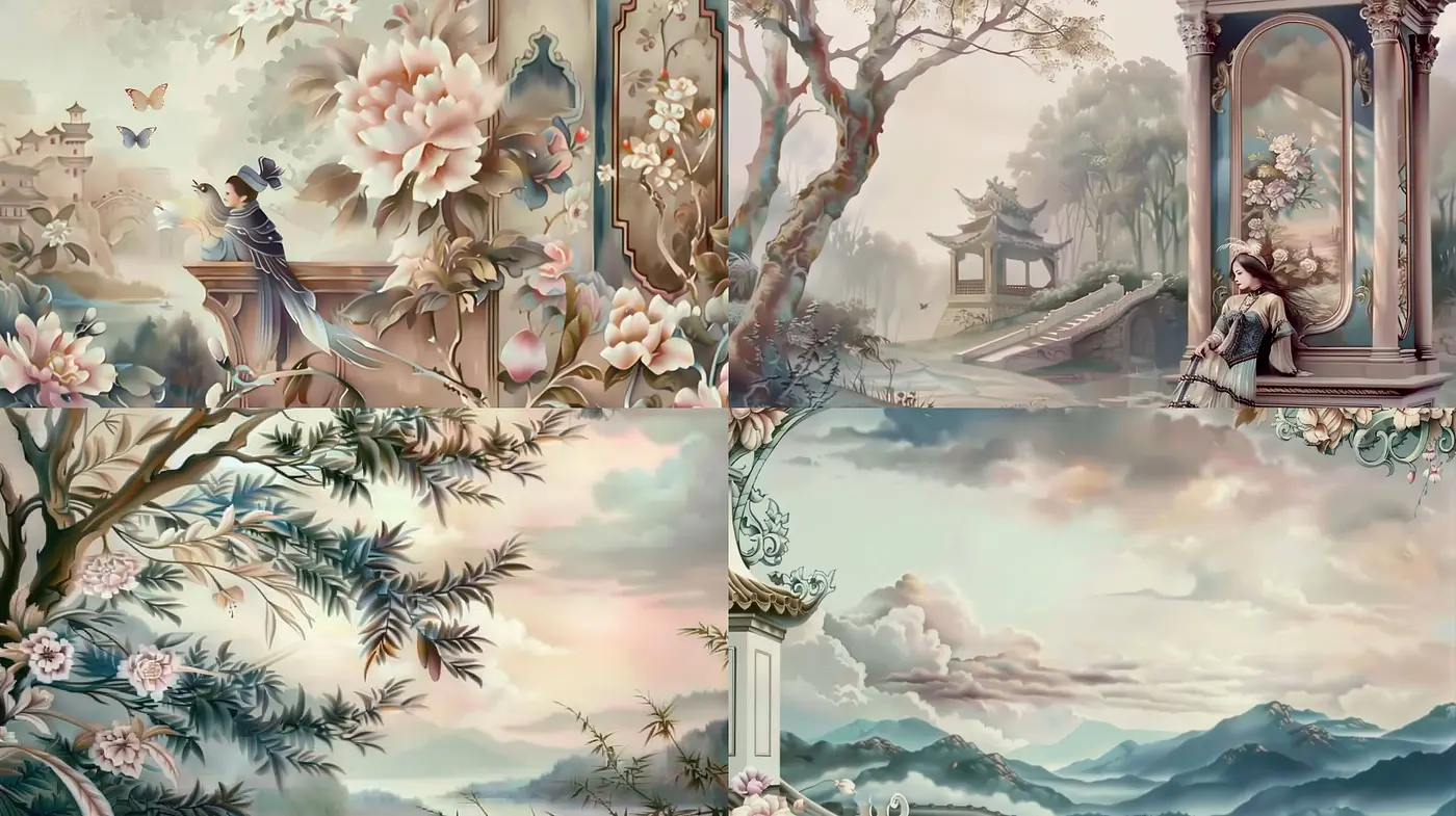 Ethereal Elegance: A Consistent Dreamlike Tapestry in Soft Pastels and Serene Visuals - Midjourney sref style