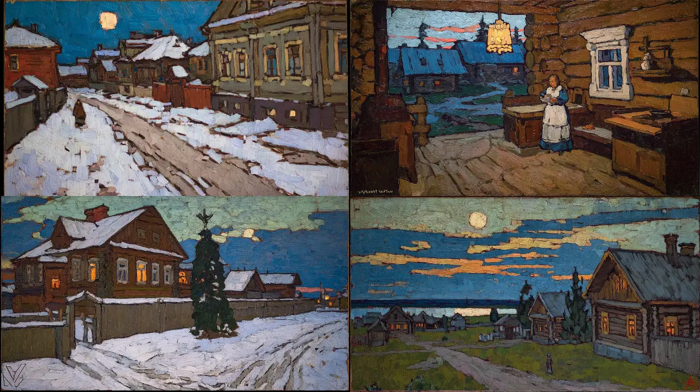 Consistent Elements and Artistic Influences of Generated Images - Midjourney sref style