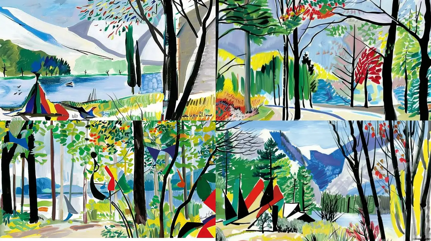 Vibrant Fauvist-Inspired Idyllic Landscapes - Midjourney sref style