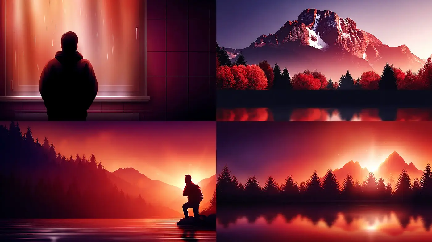 Atmospheric Landscape Illustrations with a Touch of Surrealism - Midjourney sref style