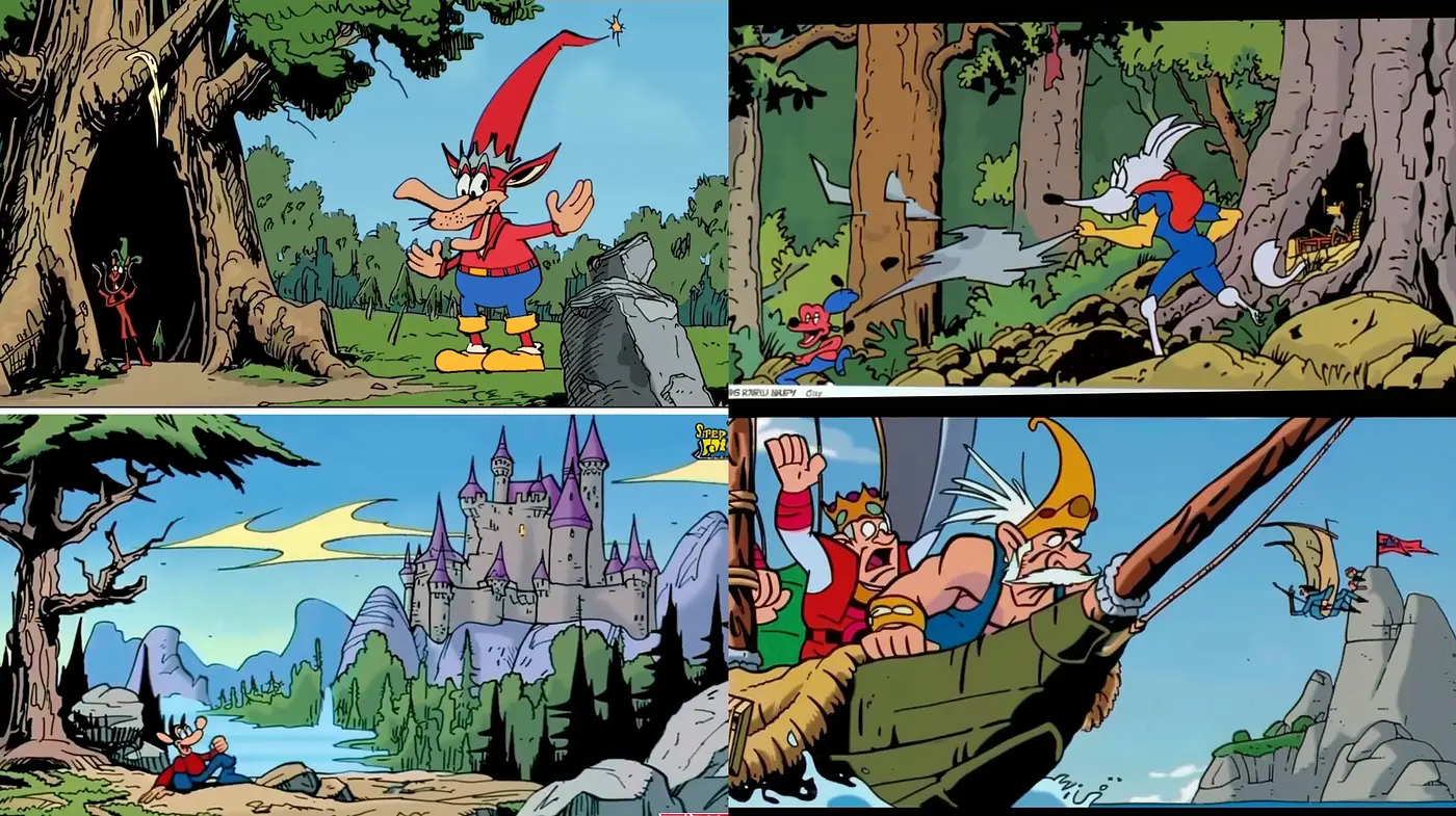 Animated Adventure: A Nostalgic Trip Back to Classic Saturday Morning Cartoons - Midjourney sref style