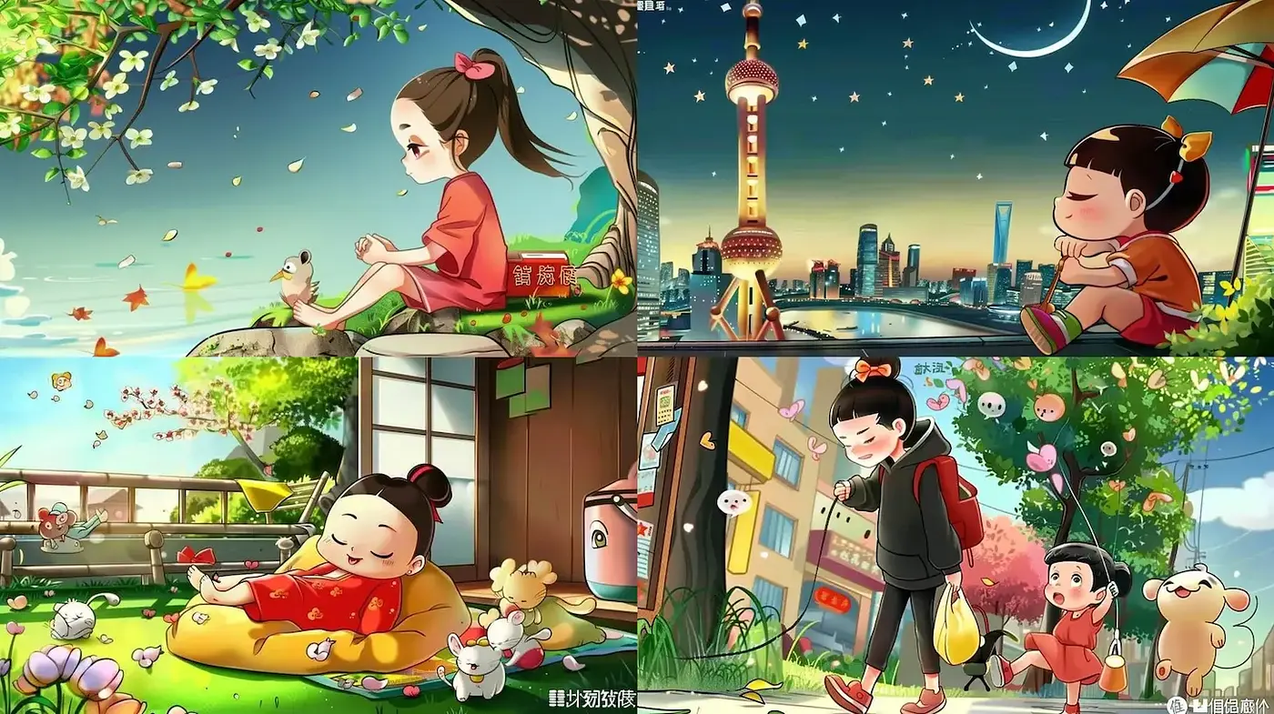 Playful and Whimsical Illustrations with a Touch of Nostalgia - Midjourney sref style