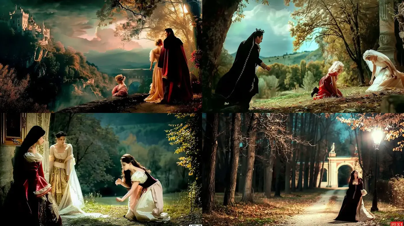 Dreamlike, Romantic Fantasy with Emphasis on Nature and Emotion - Midjourney sref style