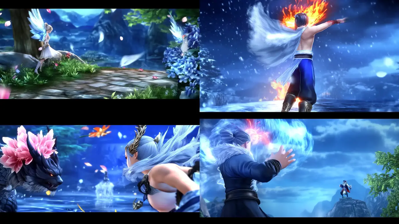 Ethereal Dreamscape Fantasia with Vibrant Anime Essence - Midjourney sref style