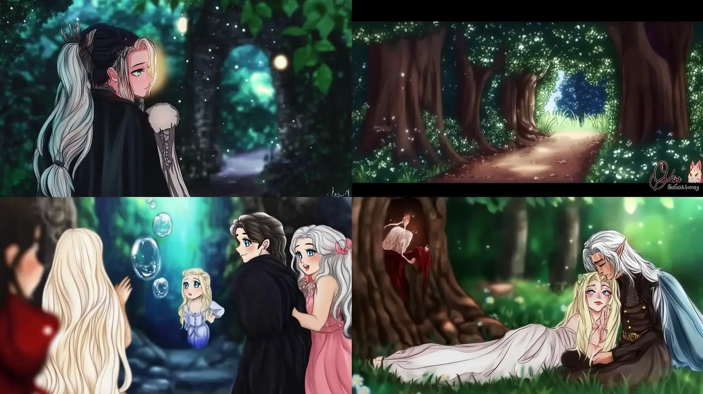 Enchanted Forest Whispers: An Anime-Inspired Fantasy - Midjourney sref style