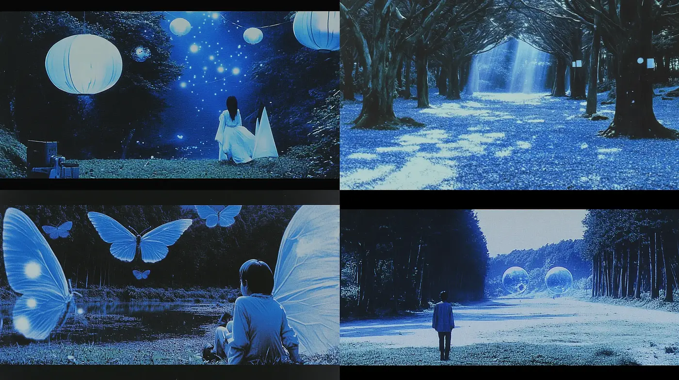Enigmatic Midnight Dreamscape: A Synthesis of Ethereal Fantasy and Dusky Tones - Midjourney sref style