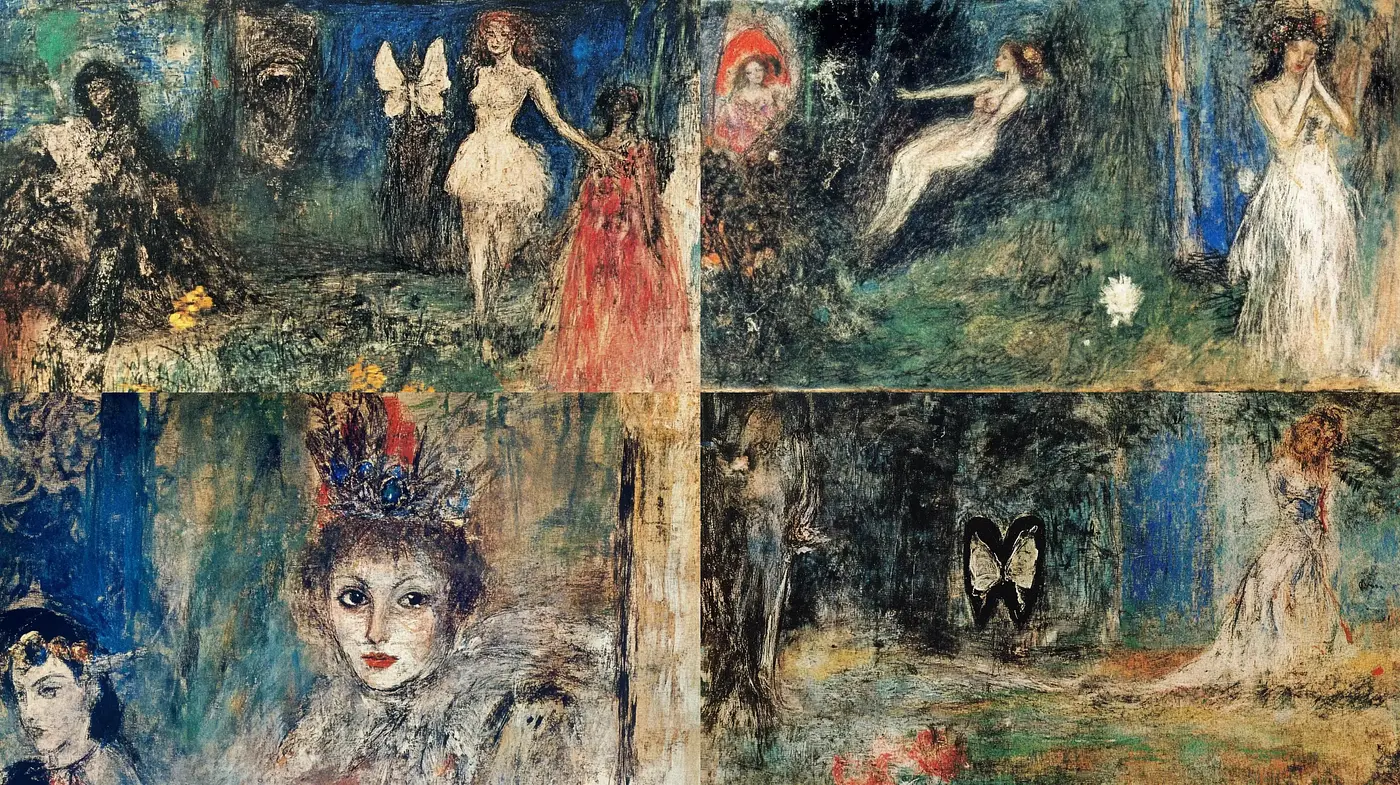 Whimsical Impressionist Dreamscapes with Ethereal Elegance - Midjourney sref style