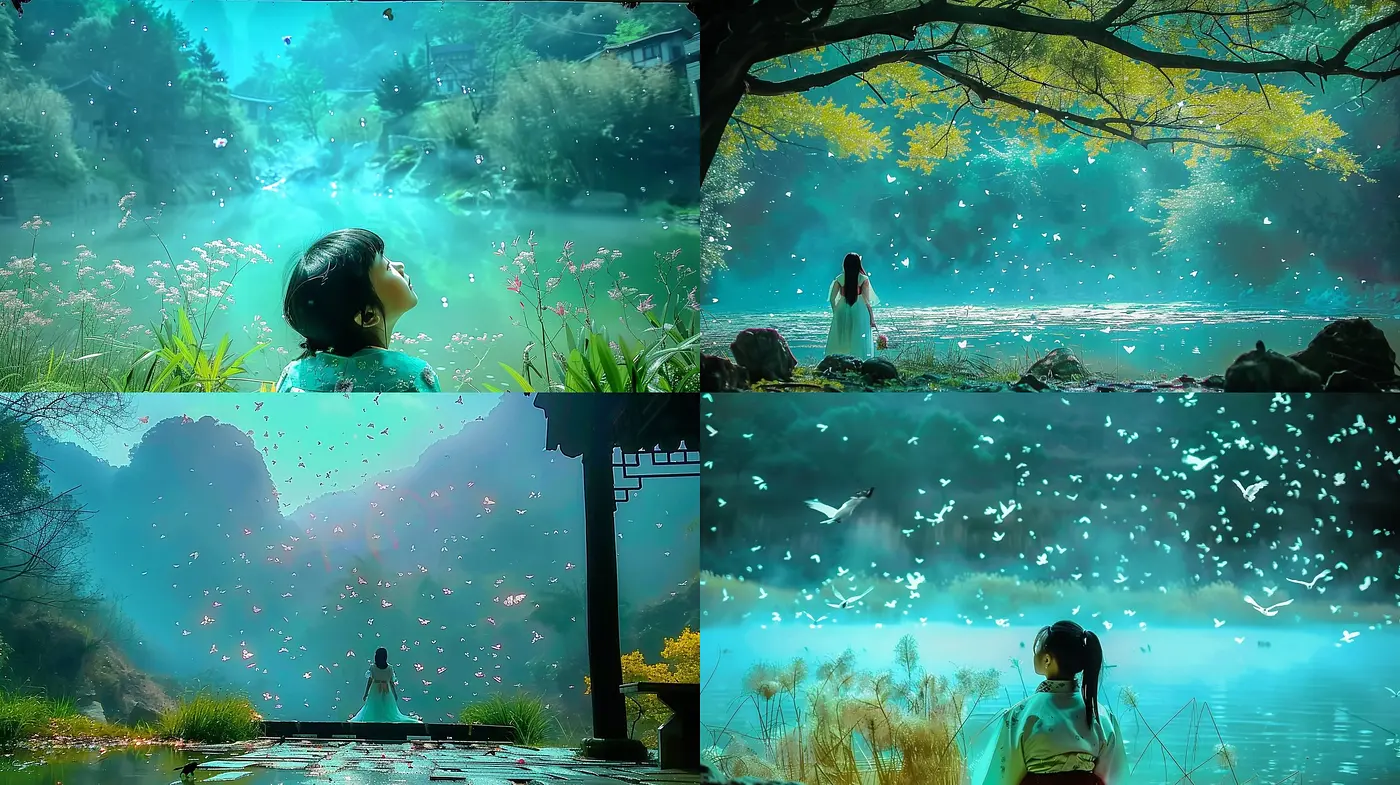 Ethereal Nature's Embrace: A Dreamlike Melding of Fantasy and Serenity - Midjourney sref style