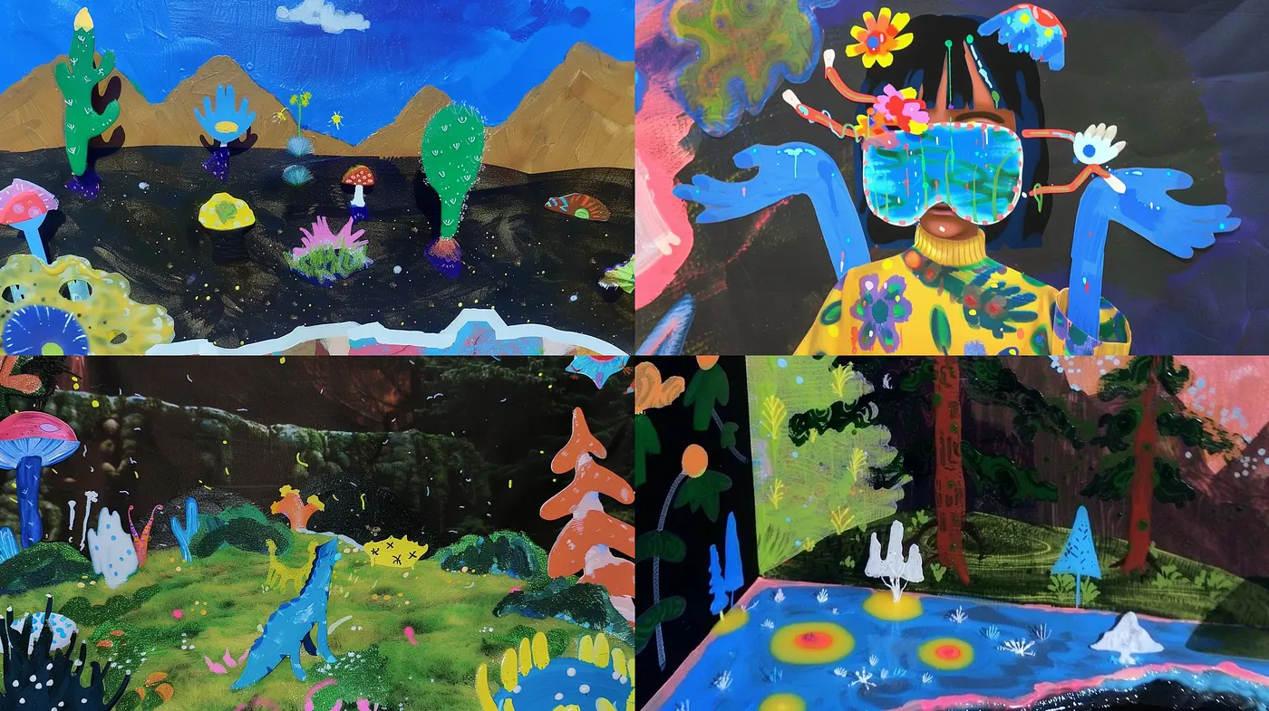 Whimsical Brushwork and Lively Chromatic Fusion - Midjourney sref style