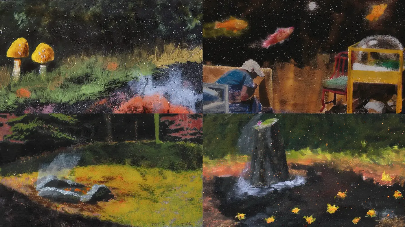 Ethereal Nocturne: A Fusion of Dreamlike Imagery and Impressionistic Brushwork - Midjourney sref style