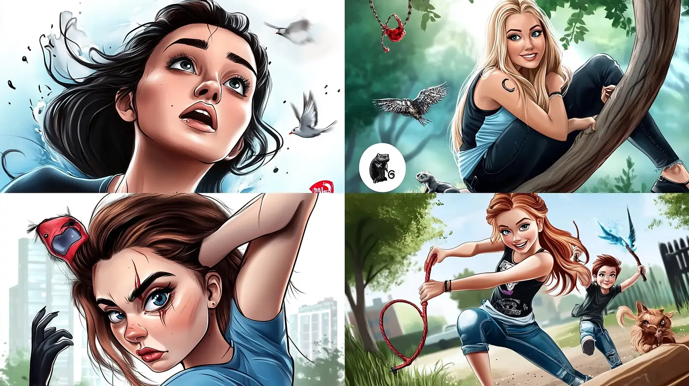 Dynamic Illustrative Portraiture with Expressive Anime Influences - Midjourney sref style