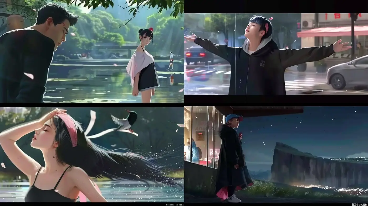 Serene Elegance in Contemporary Anime-Influenced Digital Art - Midjourney sref style
