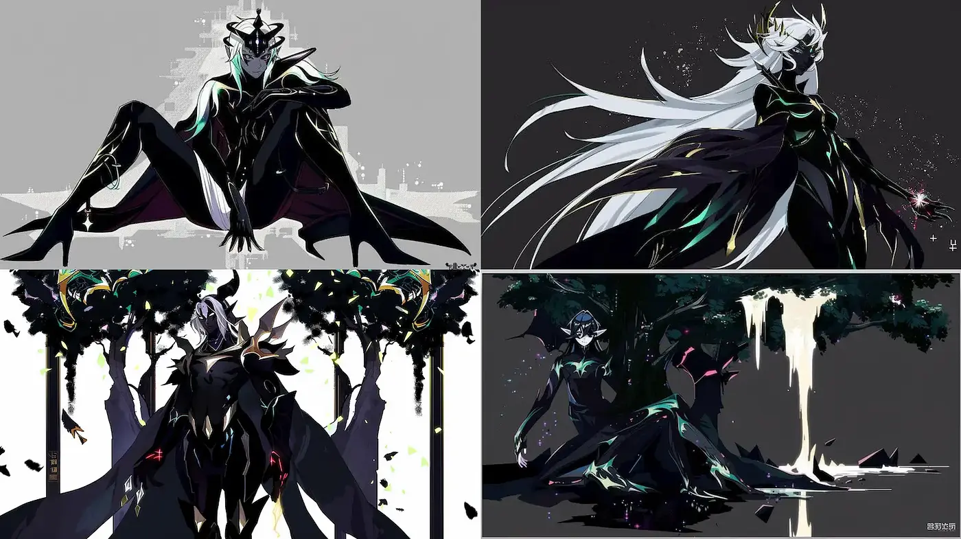 Darkly Enigmatic Style with a Futuristic Edge - Midjourney sref style