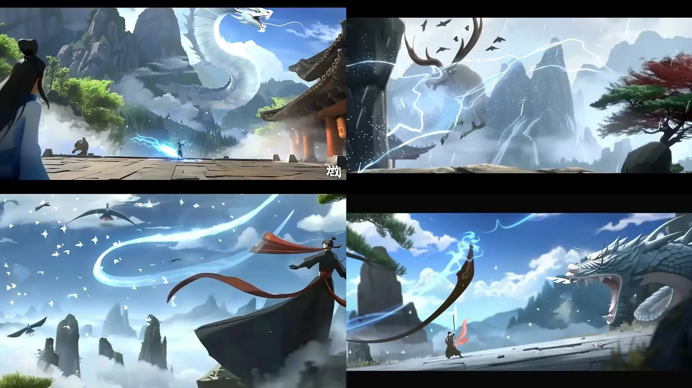 Ethereal Dragon Landscapes in Stylized Fantasy Art - Midjourney sref style