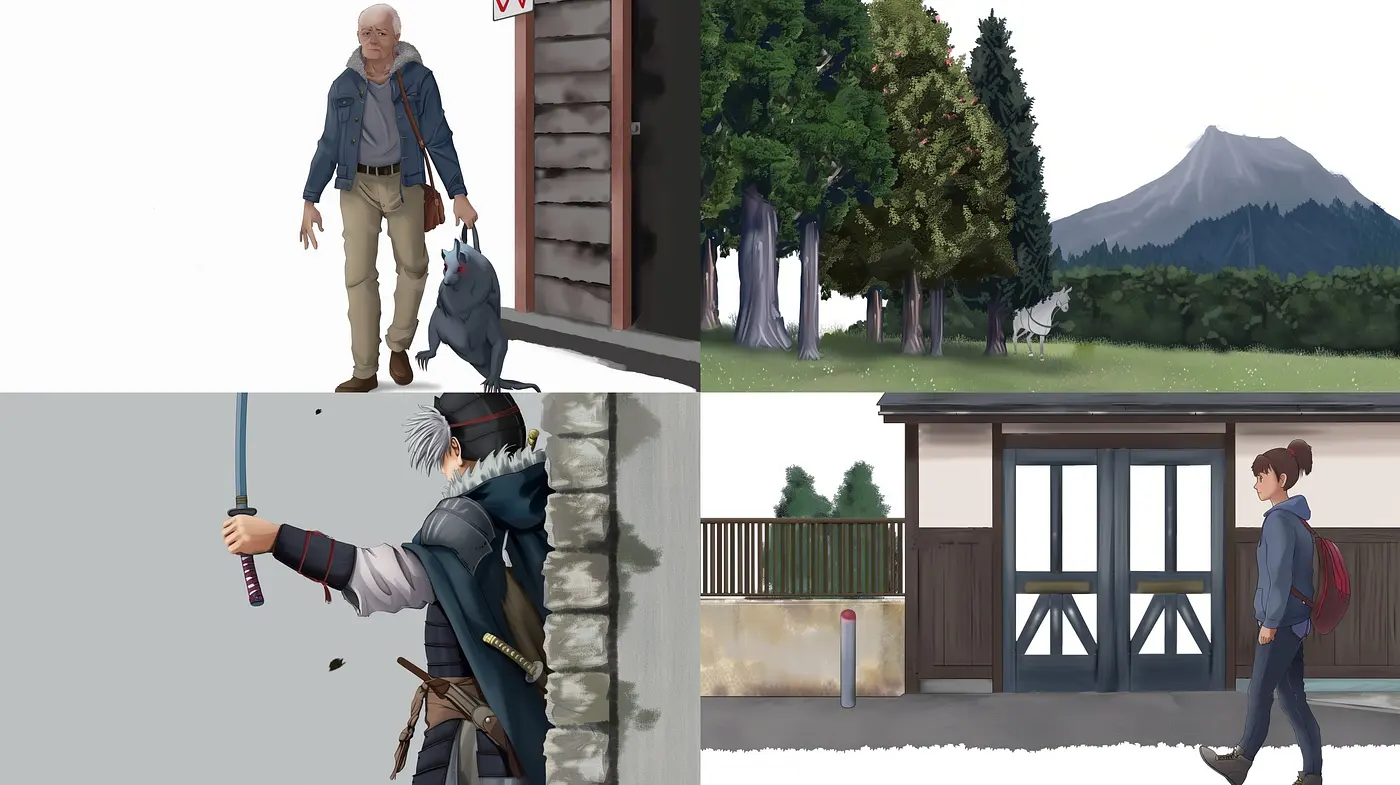 Consistent Essence of Reality within Stylized Illustration - Midjourney sref style