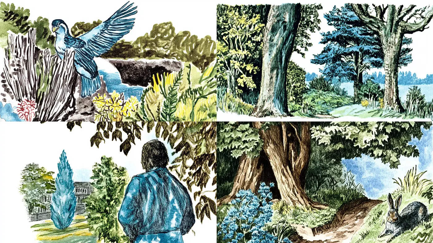 Lush Garden Hues and Nature's Textured Brushwork - Midjourney sref style