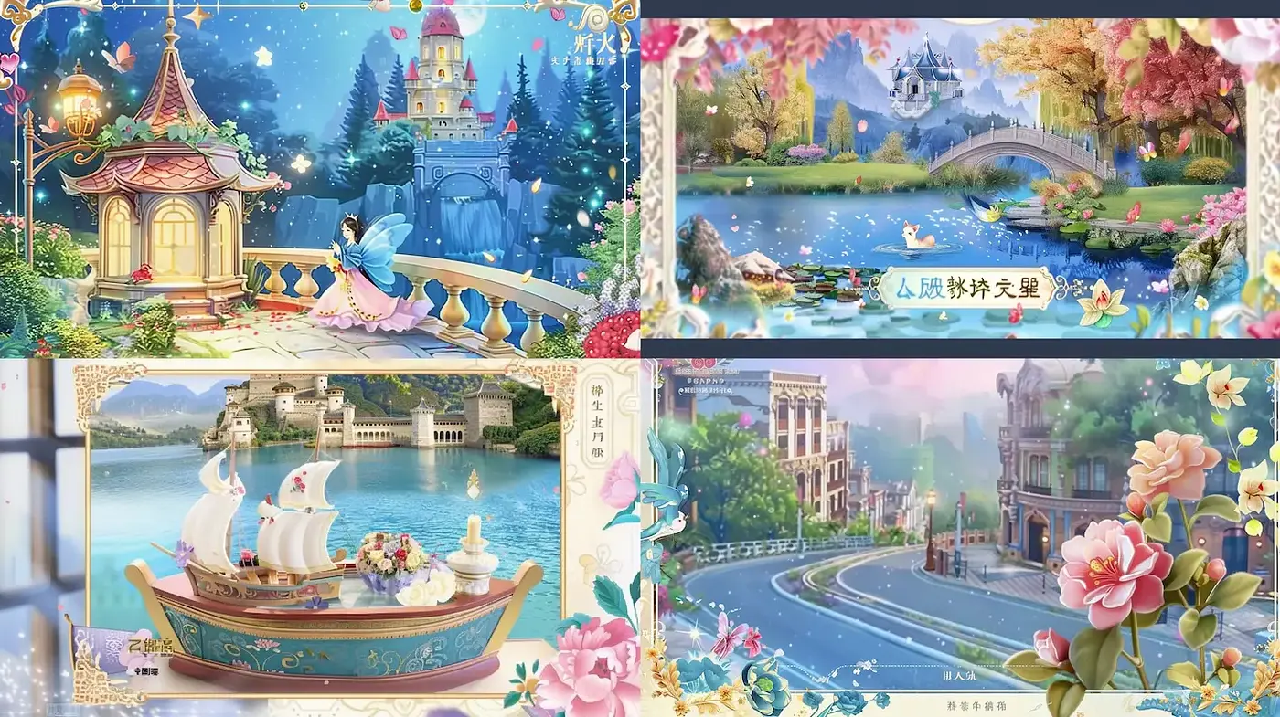 Whimsical and Enchanted Landscapes with a Touch of Fantasy - Midjourney sref style