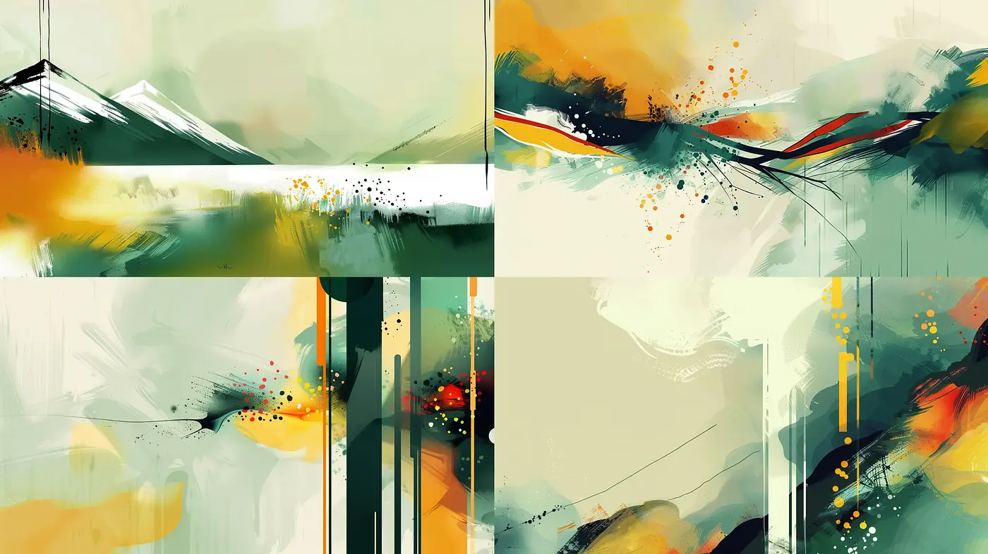Abstract Expressionist Essence with Contemporary Flair - Midjourney sref style