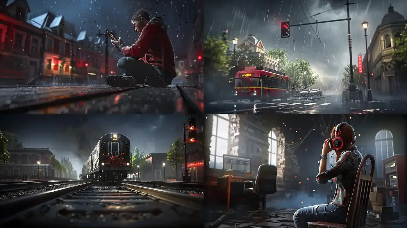 Dramatic Urban Scenes with a Cinematic Edge - Midjourney sref style