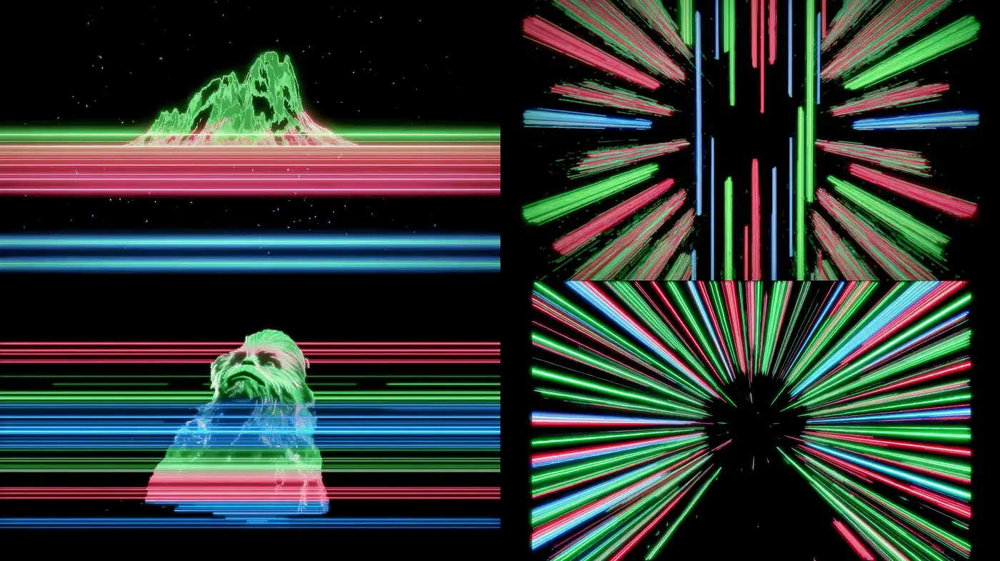 Futuristic Neon Landscapes with a Surreal Twist - Midjourney sref style