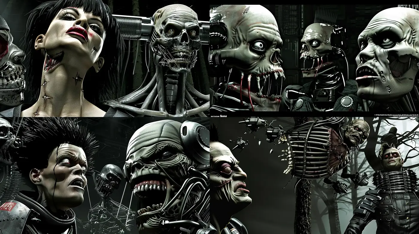 Futuristic Biomechanical Nightmare: A Homage to H.R. Giger's Vision - Midjourney sref style